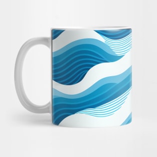 Bright Isometric Waves Repeating Patterns Flat Illustration Art Mug